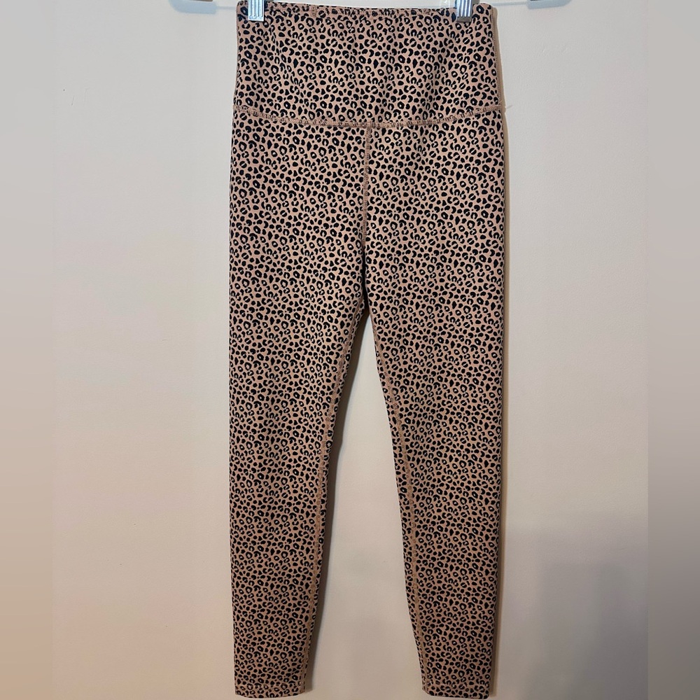ALLFENIX Womens Leopard Print High-Waist Leggings Size XS Athleisure Pilates